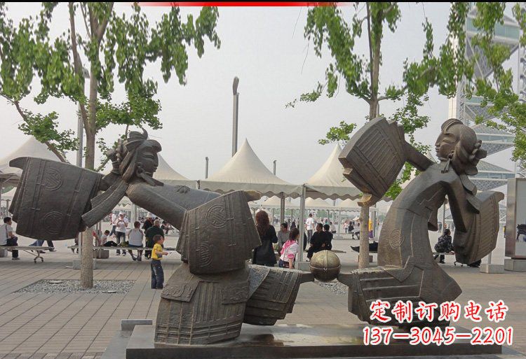 鹤壁广场铜雕跳舞美女人物雕塑