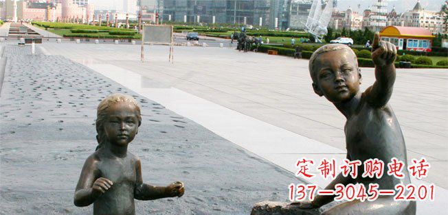 鹤壁为您的广场增添童真热情,小孩雕塑定制