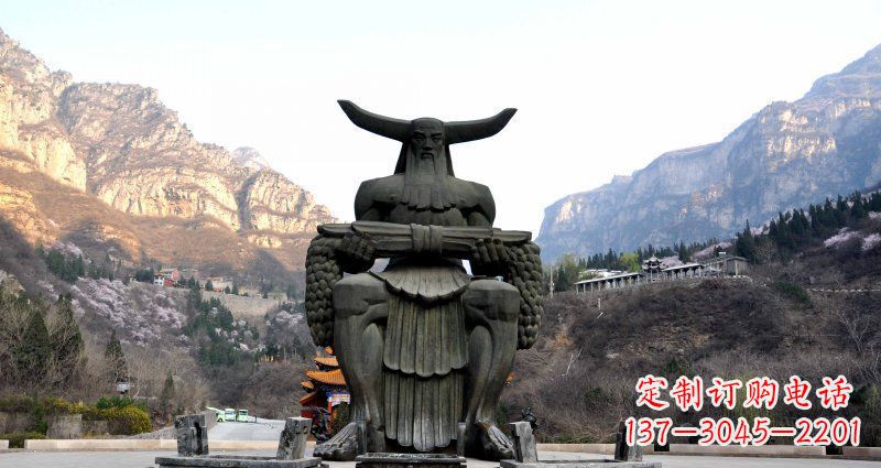 鹤壁中领雕塑炎帝景观铜雕