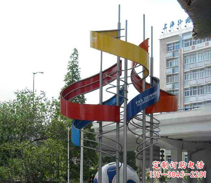 鹤壁精美的不锈钢足球雕塑