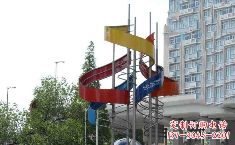 鹤壁中领雕塑:不锈钢足球雕塑