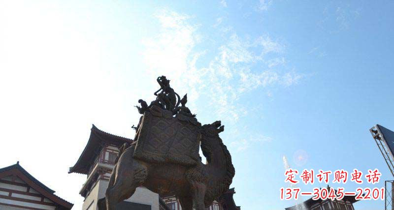 鹤壁山高水长的传说——大型骆驼景观铜雕