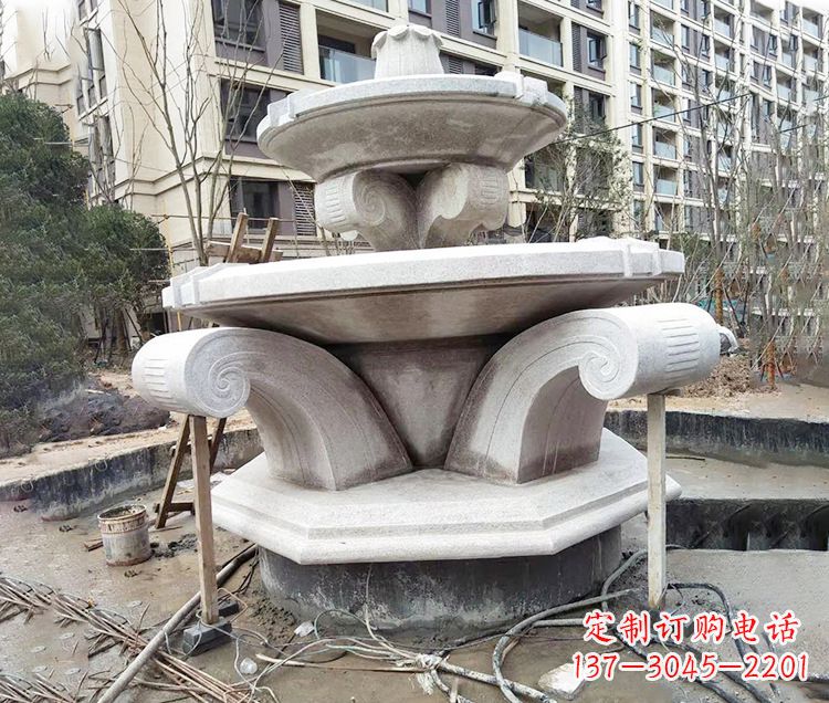 鹤壁海马石雕喷泉,喷水灿烂缤纷