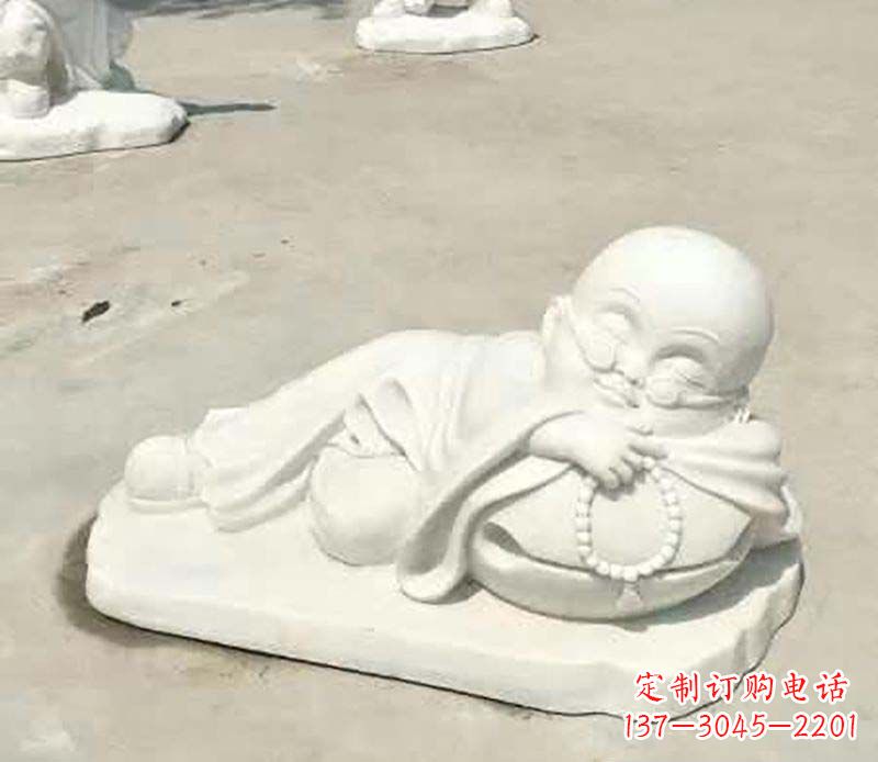 鹤壁传统尊贵,别具一格的汉白玉小和尚雕塑