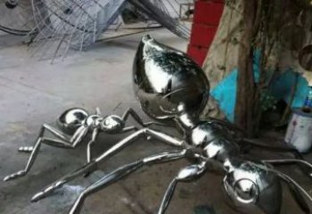 鹤壁中领雕塑|不锈钢蚂蚁雕塑