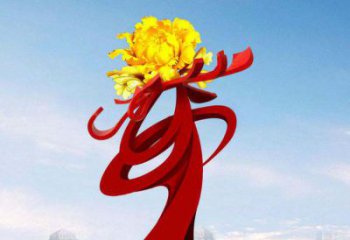 鹤壁中领雕塑：牡丹花开，把美景永久定格