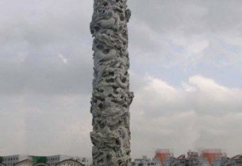 鹤壁精美仿古盘龙柱石雕
