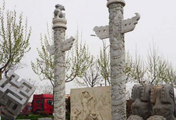 鹤壁盘龙柱石雕华丽装点美丽家园