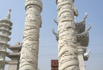 鹤壁传承雄风，精美绝伦的盘龙柱石雕