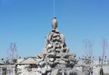 鹤壁令人称羡的广场龙龟喷泉石雕