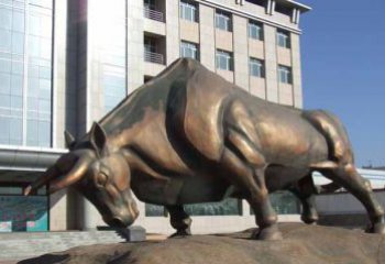 鹤壁拓荒牛铜雕塑——将历史传承到现代