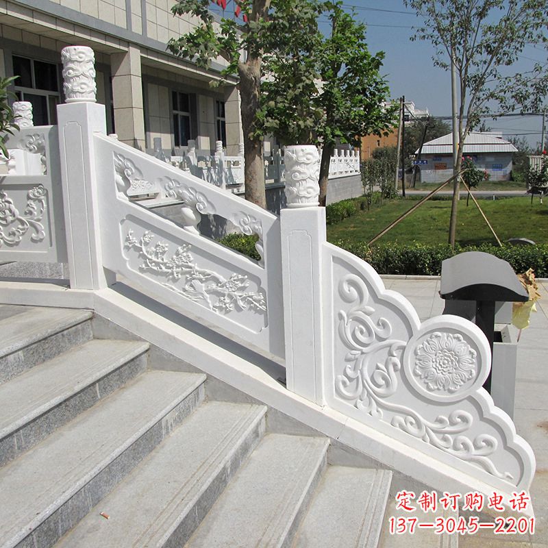 鹤壁精美定制,汉白玉大理石栏板雕塑
