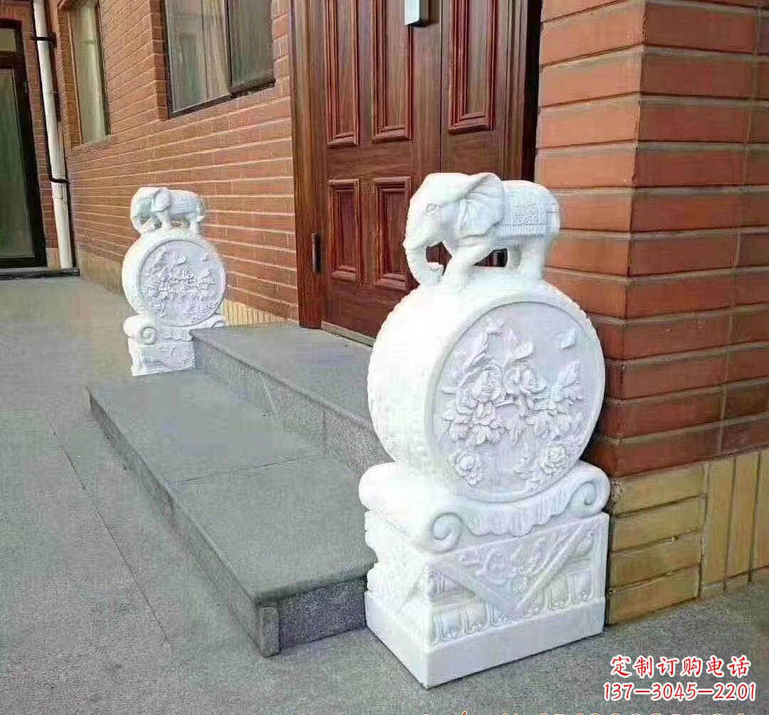 鹤壁汉白玉大象雕塑,令家庭美景更加完美