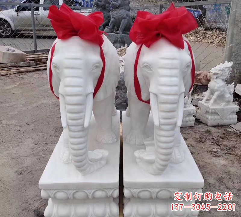 鹤壁汉白玉大象石雕