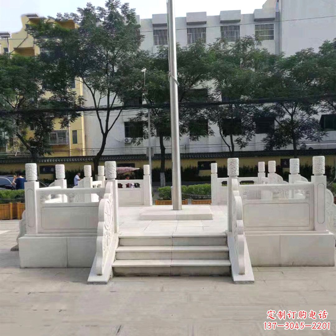 鹤壁汉白玉公园园林广场升国旗台