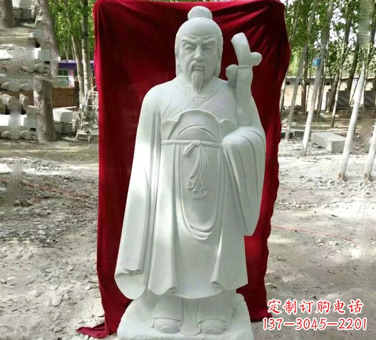 鹤壁汉白玉古代名医华佗雕塑