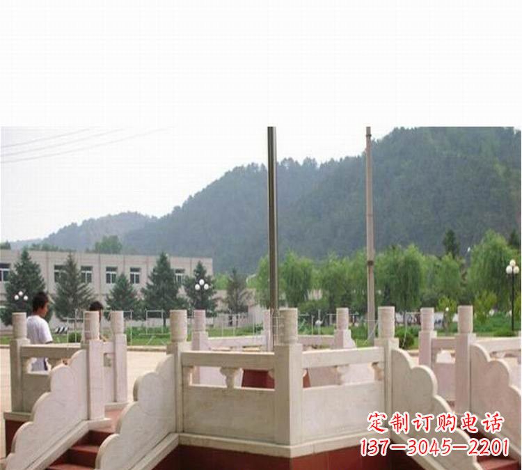 鹤壁汉白玉精致国旗台雕塑