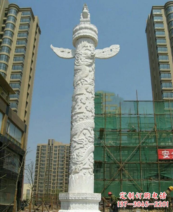 鹤壁汉白玉华表雕塑,精致美观、质量一流