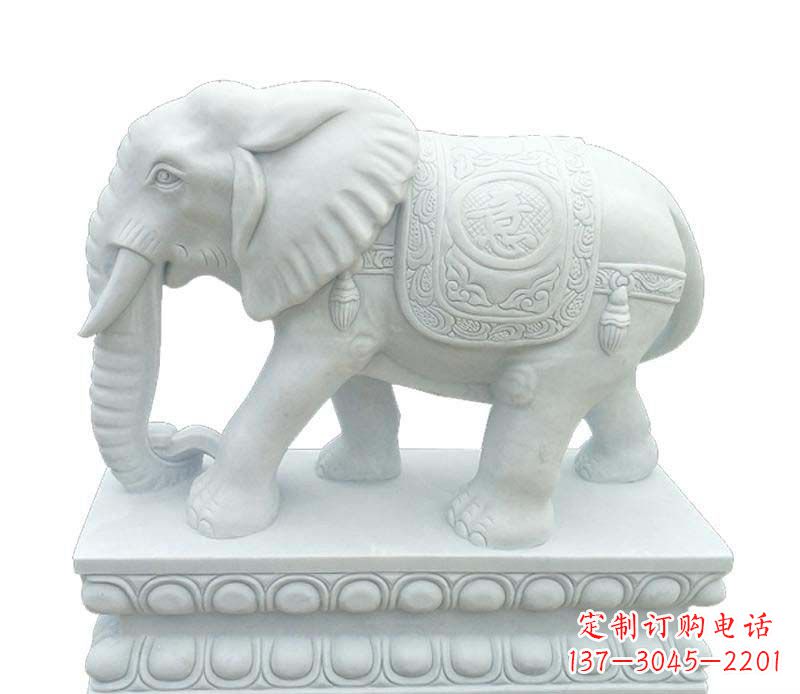 鹤壁华丽之美,汉白玉大象雕塑
