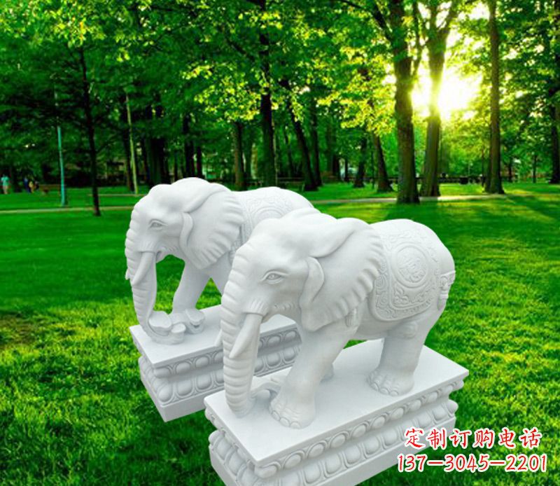 鹤壁山水万古传统招财大象雕塑