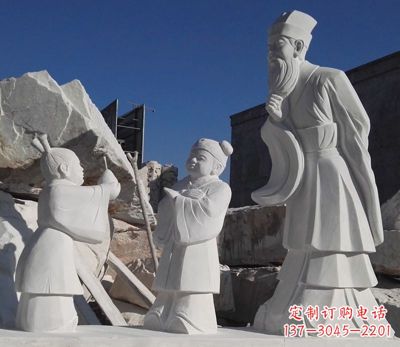 鹤壁以孔融让梨石雕塑陪伴你的每一天