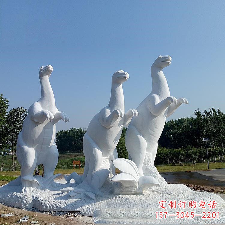 鹤壁百年恐龙,白玉雕塑景观邀您共赏