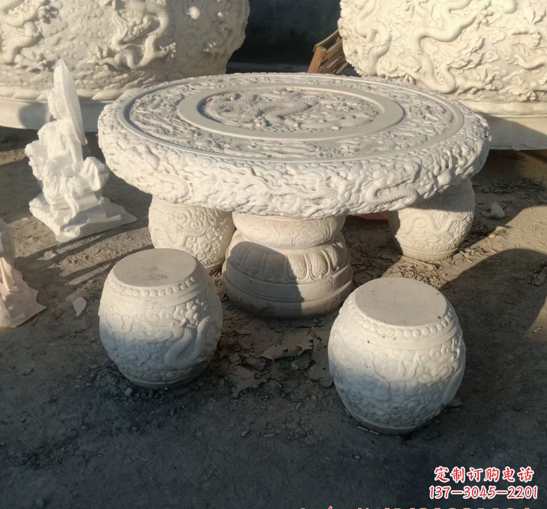鹤壁中领雕塑推出的汉白玉魔力龙雕塑,以汉白玉…