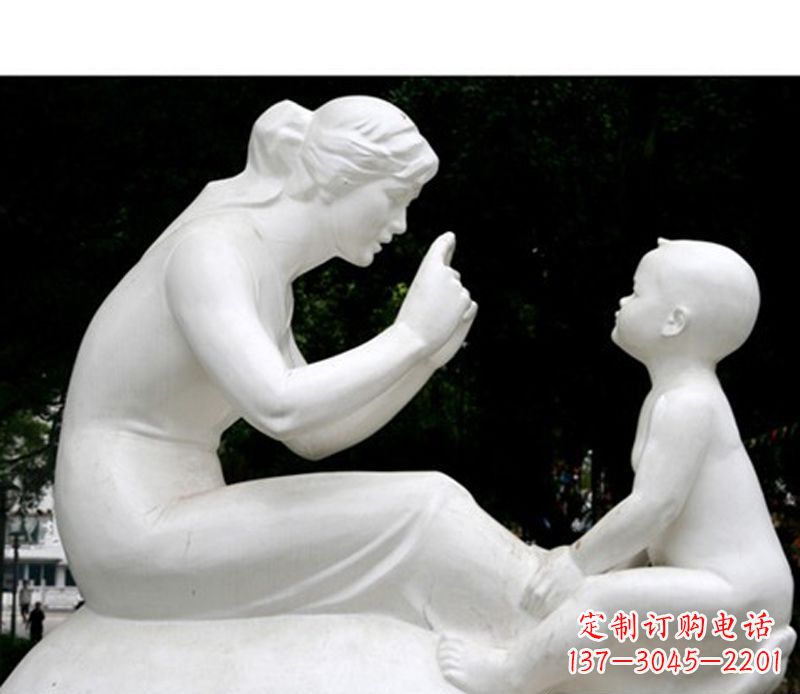 鹤壁中领雕塑,创造传统的母爱石雕