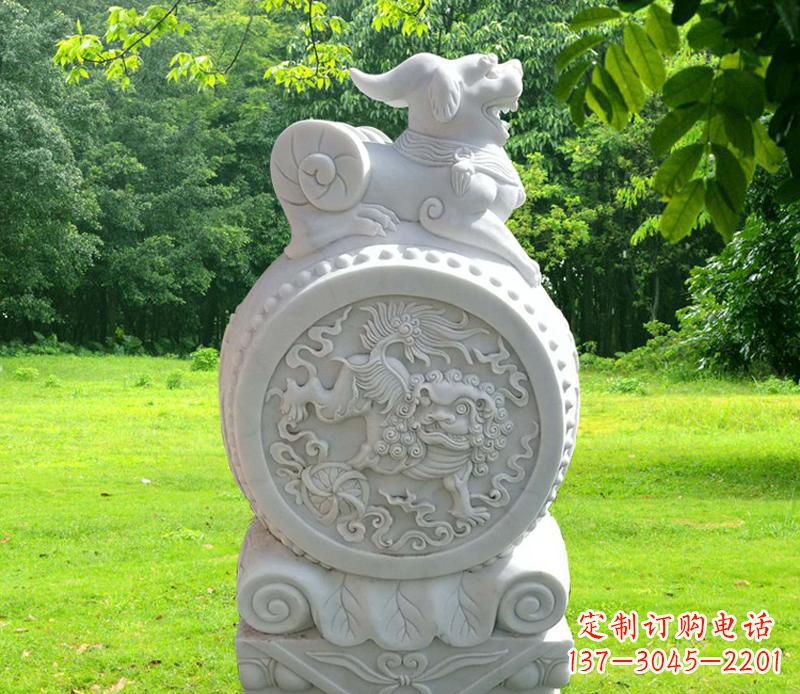 鹤壁中领雕塑貔貅抱鼓石雕塑