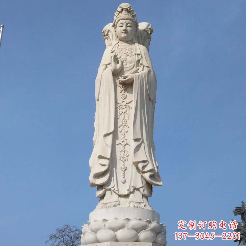 鹤壁中领雕塑|汉白玉观音石雕佛像