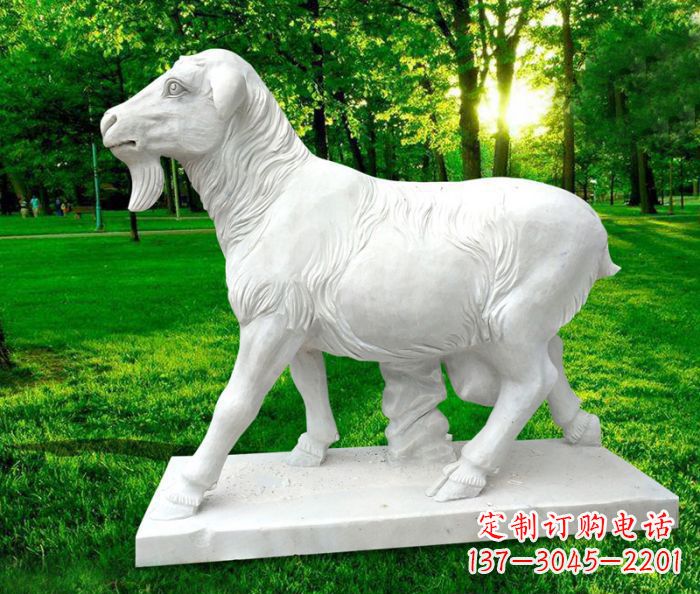 鹤壁中领雕塑:精美山羊石雕