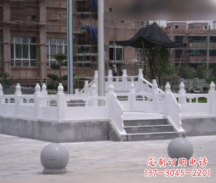 鹤壁汉白玉校园升旗台石雕