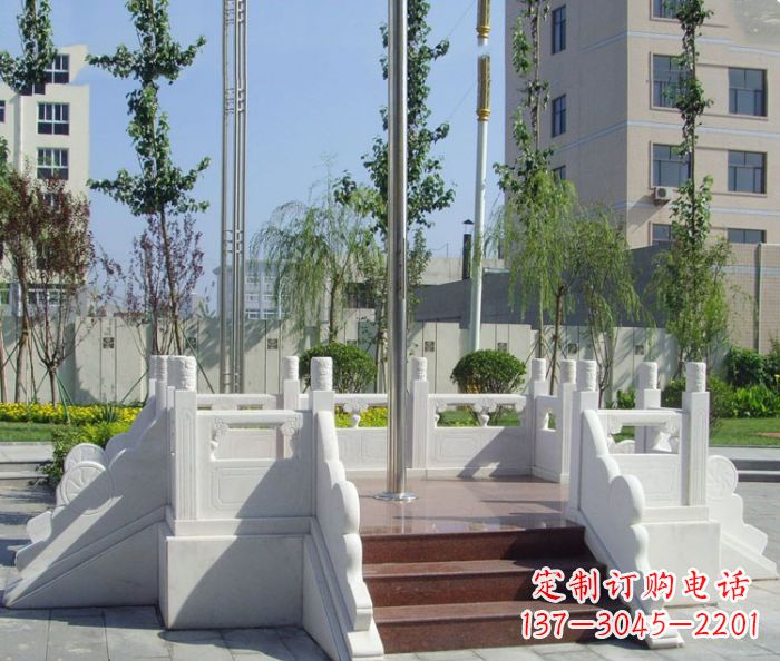 鹤壁汉白玉升旗台校园石雕