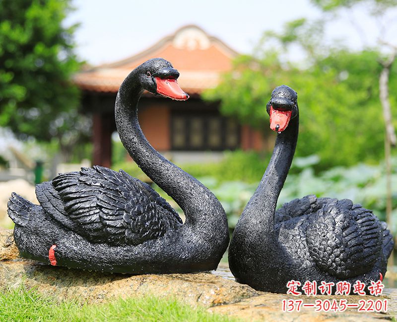 鹤壁黑天鹅玻璃钢仿真雕塑
