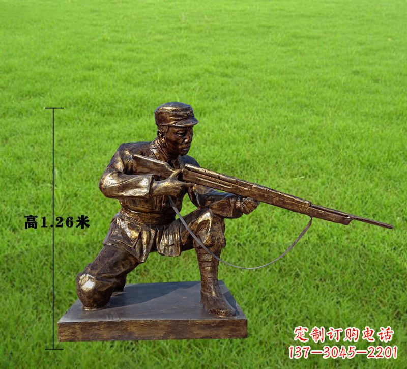 鹤壁纪念红军铜像,精美文物雕塑
