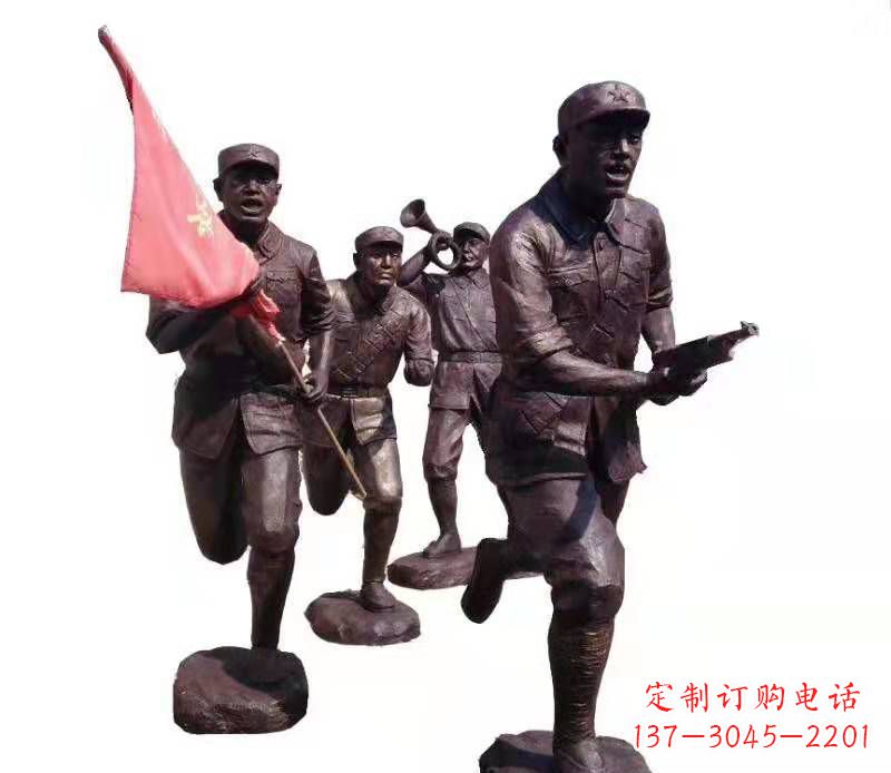 鹤壁传承热血精神,纪念红军英雄:红军人物雕塑