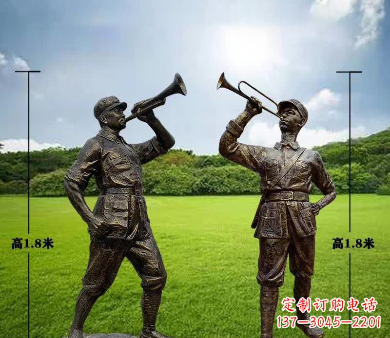 鹤壁红色文化主题红军铜雕112