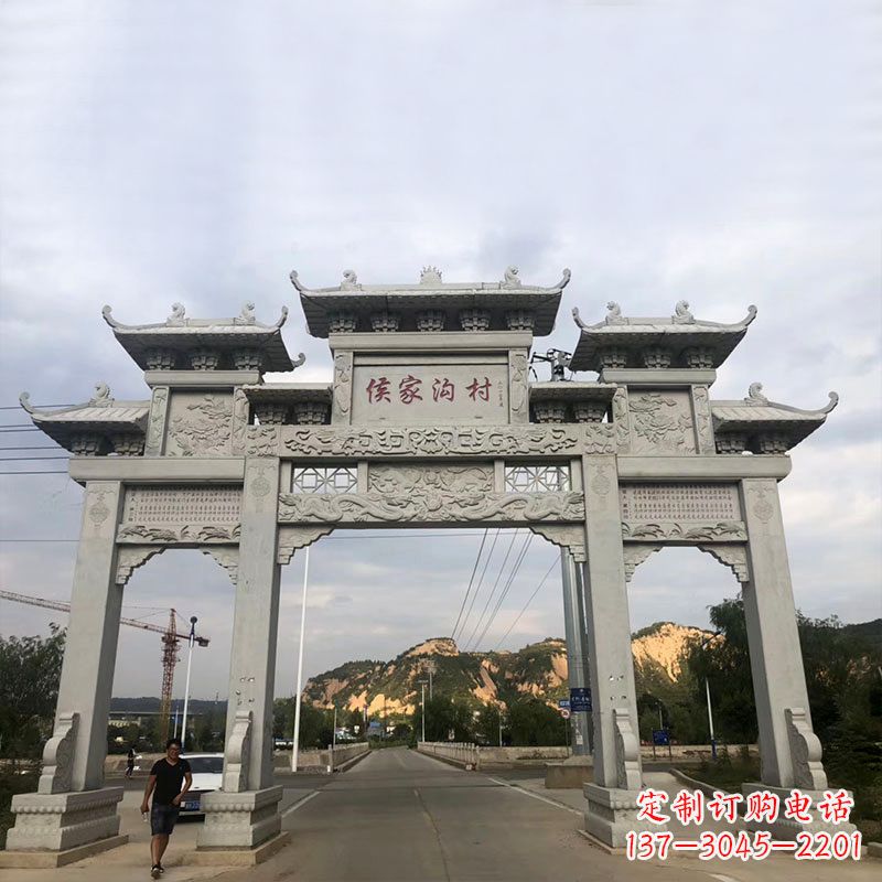 鹤壁精美牌坊雕塑让您的品牌更加出彩
