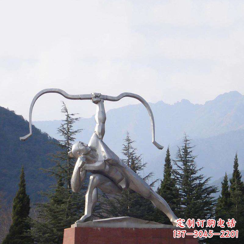 鹤壁后羿雕塑,不锈钢雕塑制作&定制