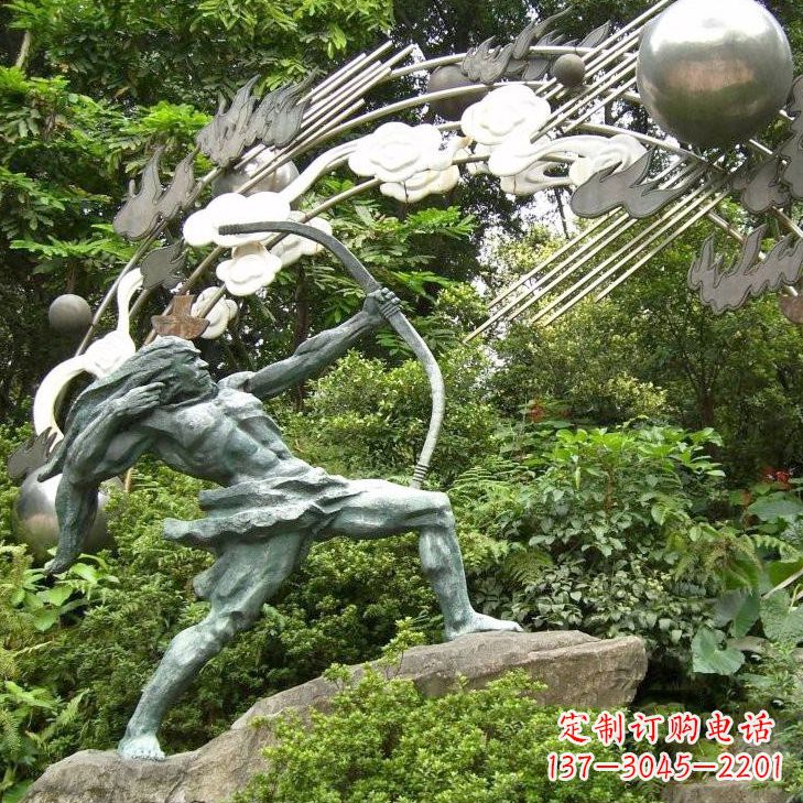 鹤壁后羿射日雕塑