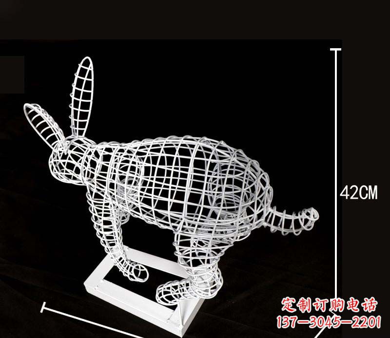 鹤壁全新上市!不锈钢镂空兔子雕塑