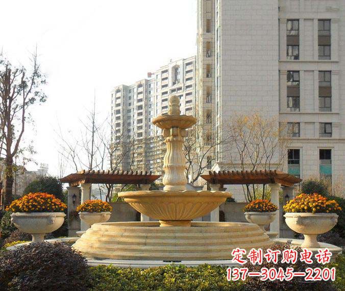 鹤壁多层喷泉石雕,一个非凡的视觉盛宴