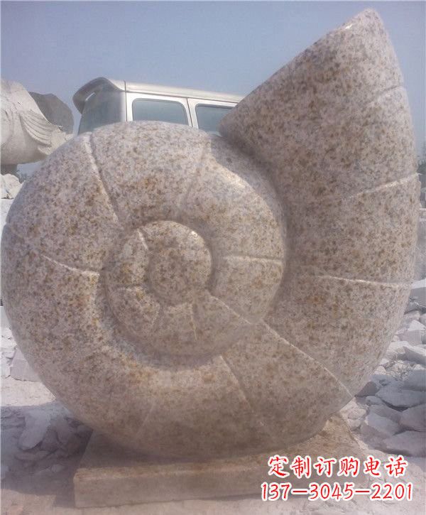 鹤壁花岗岩蜗牛石雕|质感细腻的蜗牛雕塑