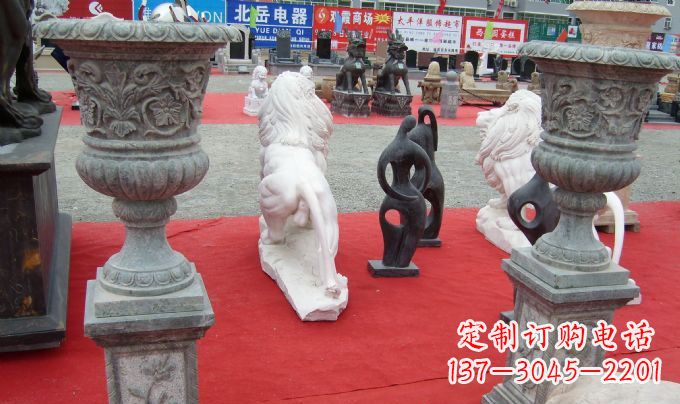 鹤壁花盆公园景观石雕