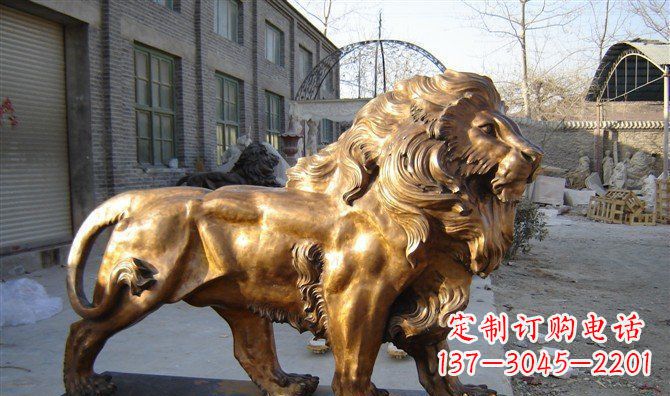 鹤壁黄铜精美西洋狮子铜雕