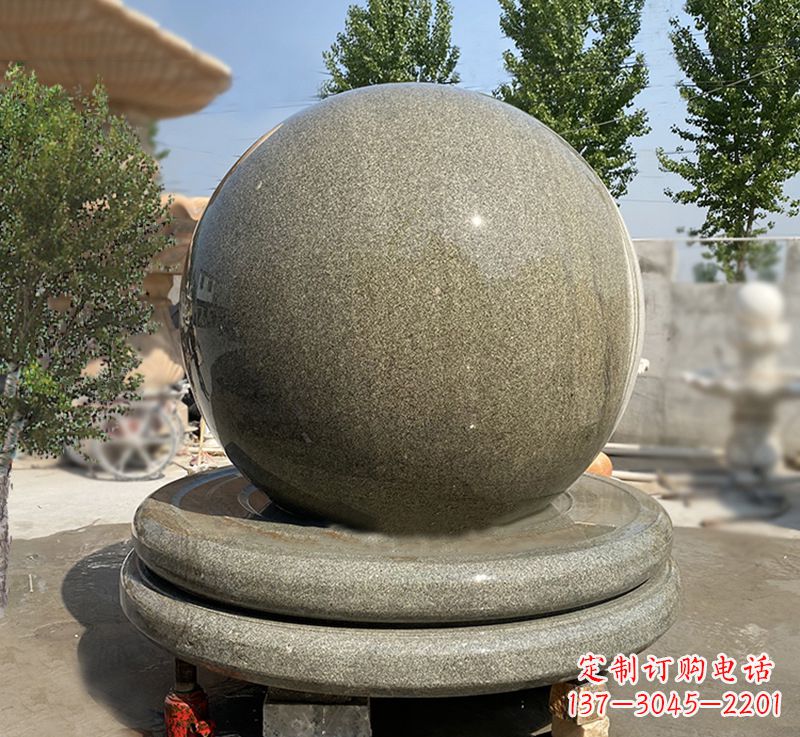 鹤壁品质保障黄锈石风水球雕塑