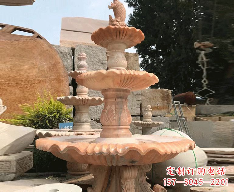 鹤壁精美的黄锈石喷泉雕塑黄锈石喷泉雕塑是一种…