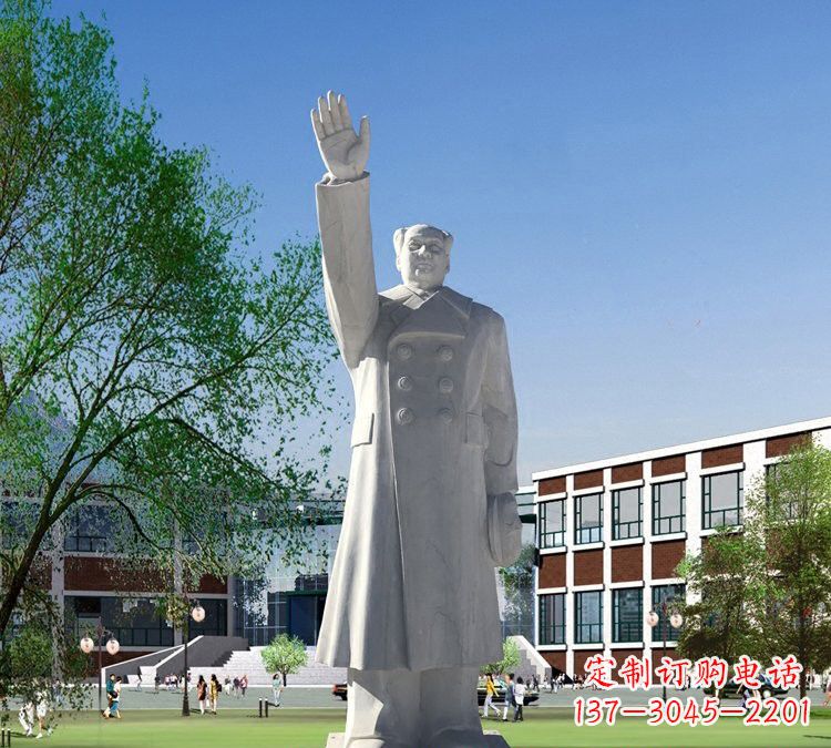 鹤壁挥手的毛主席石雕