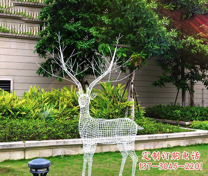 鹤壁创造魅力的麋鹿不锈钢雕塑