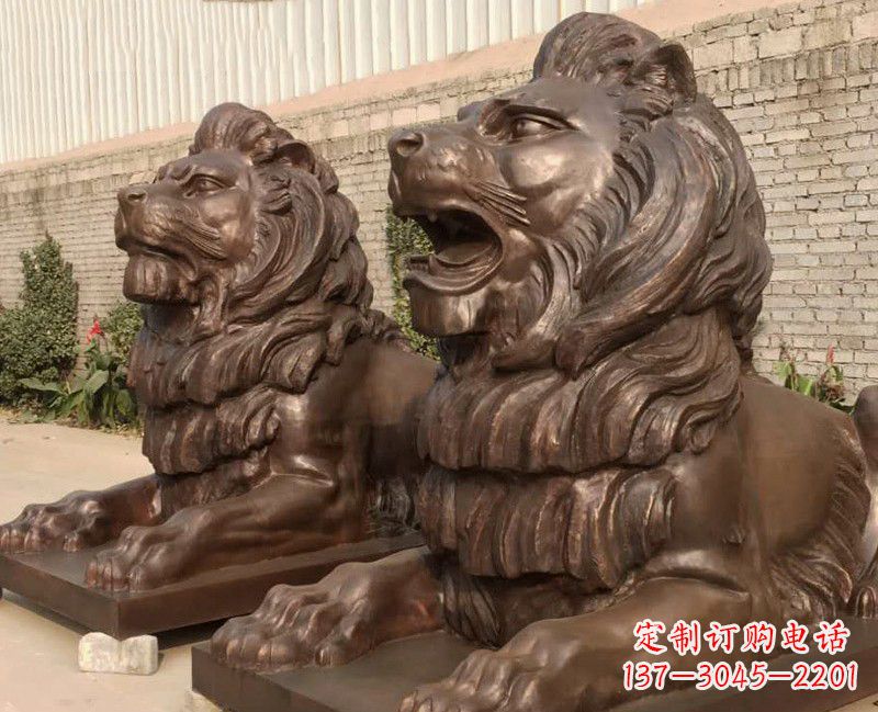 鹤壁汇丰铜雕狮子,威武雄壮